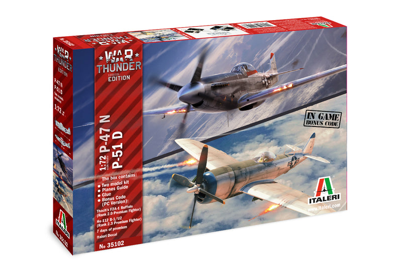 Italeri 35102 1/72 War Thunder: P-47N/P-51D Model Kit