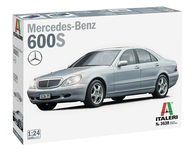 Italeri 3638 1/24 Mercedes Benz 600S Model Kit — White Rose Hobbies