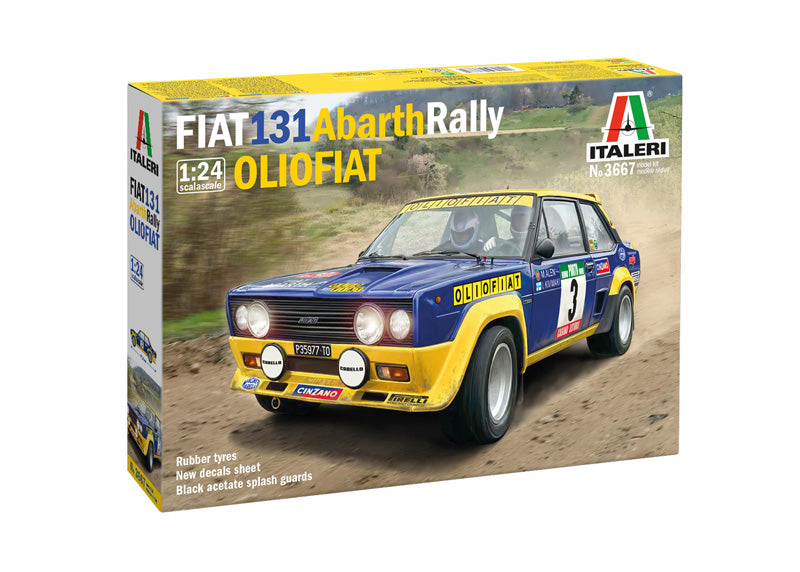 ITALERI 3667 1/24 Fiat 131 Abarth Rally OLIO FIAT Model Kit