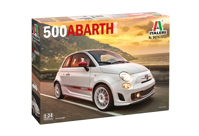 Italeri 3674 1/24 Fiat 500 Abarth 2008 Model Kit