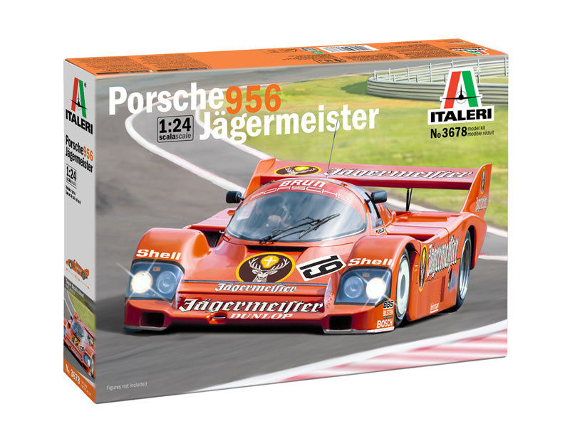 Italeri 3678 1/24 Porsche 956 Jägermeister Racing Model Kit
