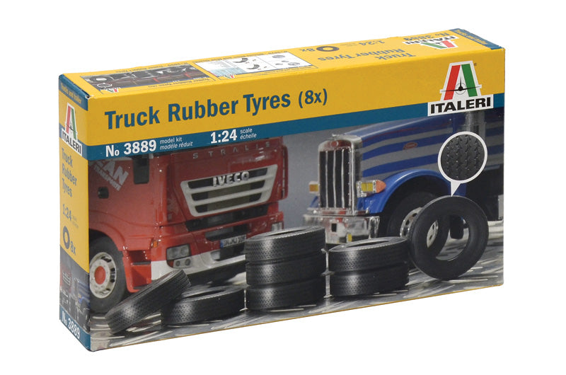 Italeri 3889 1/24 Truck Rubber Tires (8 pack) Model Kit