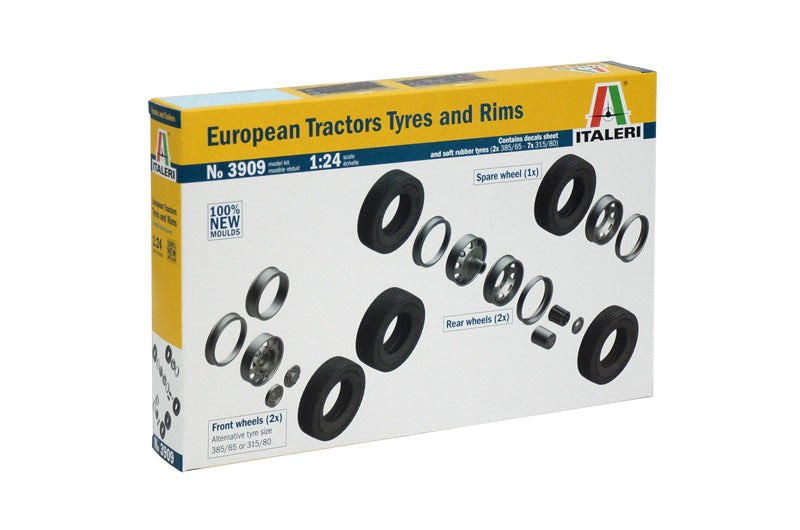 Italeri 3909 1/24 European Tractors Tires and Rims Model Kit