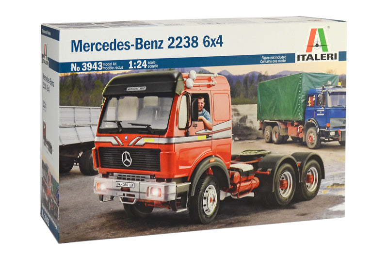 Italeri 3943 1/24 1989 Mercedes Benz 2238 6x4 Model Kit