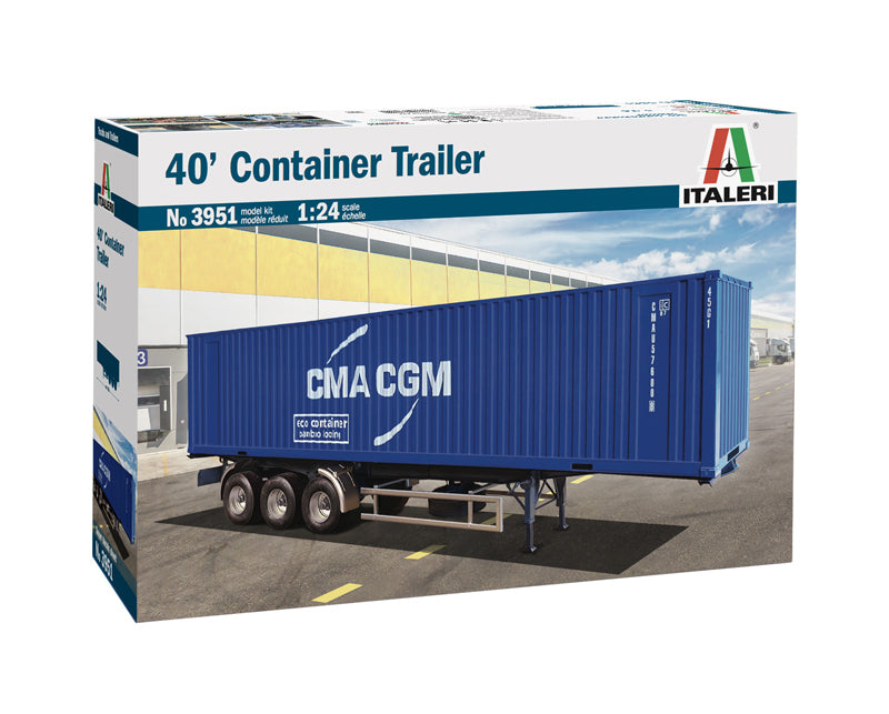 Italeri 3951 1/24 40' Container Trailer Model Kit