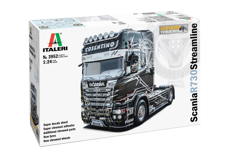 Italeri 3952 1/24 Scania R730 Streamline 4X2 Show Truck Model Kit
