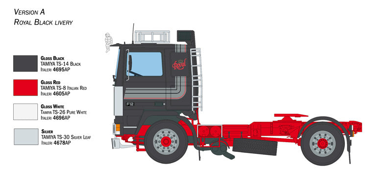 Italeri 3957 1/24 Volvo F-12 Intercooler Low Roof Model Kit