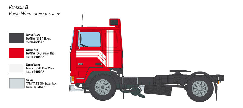 Italeri 3957 1/24 Volvo F-12 Intercooler Low Roof Model Kit