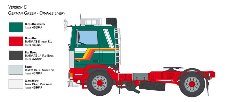 Italeri 3957 1/24 Volvo F-12 Intercooler Low Roof Model Kit