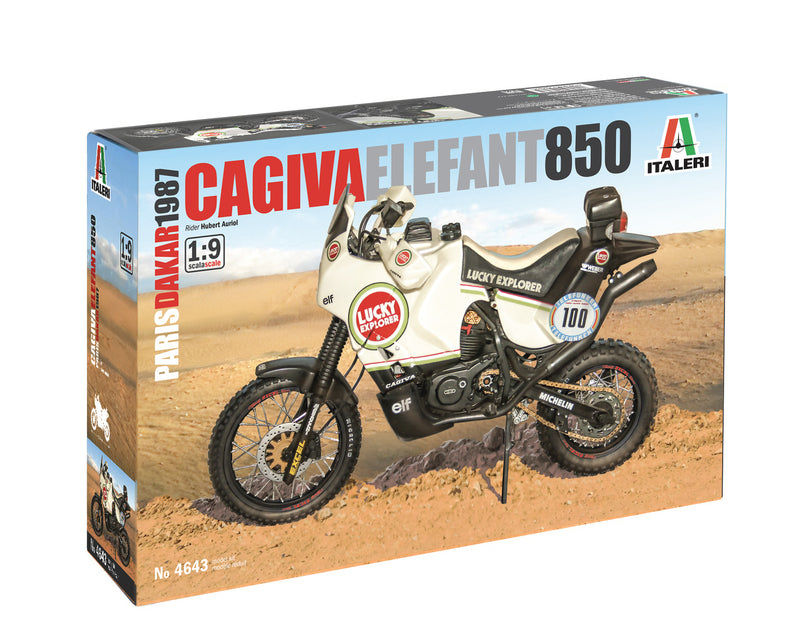 Italeri 4643 1/9 Cagiva Elephant 850 Paris-Dakar 1987 Motorcycle Model Kit