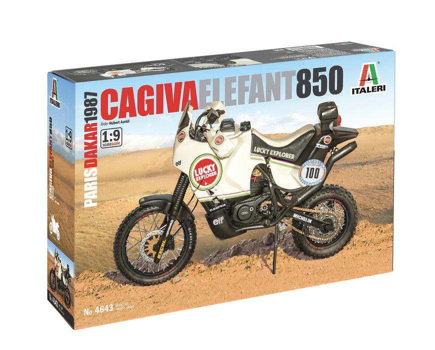 Italeri 4643 1/9 Cagiva Elephant 850 Paris-Dakar 1987 Motorcycle Model Kit