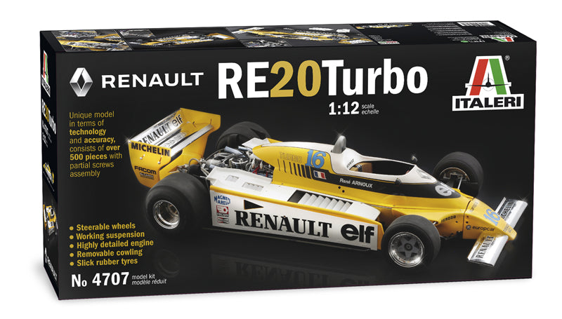Italeri 4707 1/12 Renault RE 20 Turbo Model Kit