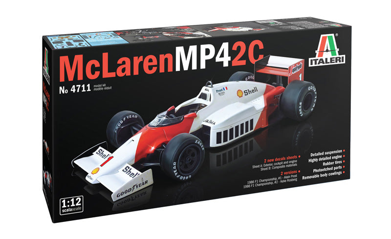 ITALERI 4711 1/12 McLaren MP4/2C Prost/Rosberg F1 Model Car Kit