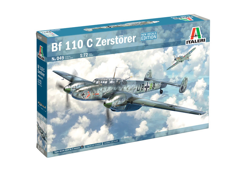 Italeri 49 1/72 Messerschmitt Bf-110C Zerstörer Model Kit