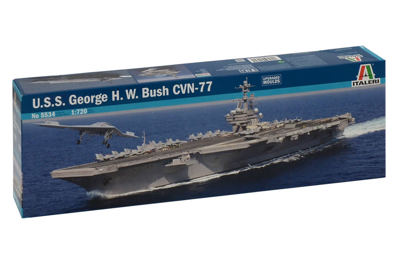 Italeri 5534 1/720 USS U.S.S. George H.W. Bush CVN77 Aircraft Carrier Model Kit