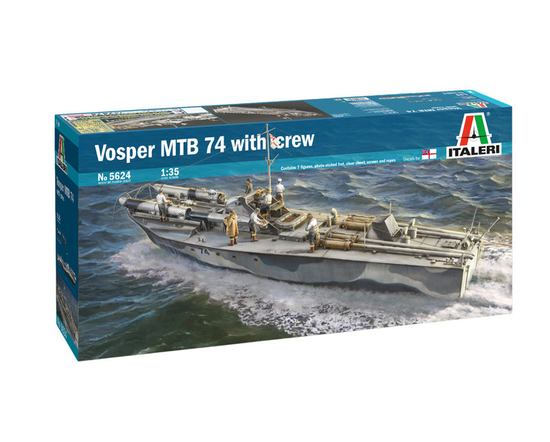Italeri 5624 1/35 Vosper MTB 74 Torpedo Boat with Crew Model Kit