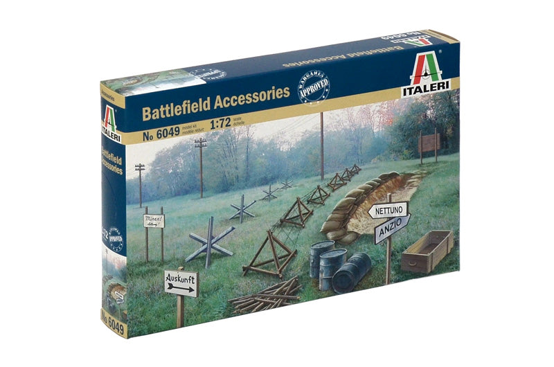 Italeri 6049 1/72 WWII Battlefield Accessories Set Model Kit