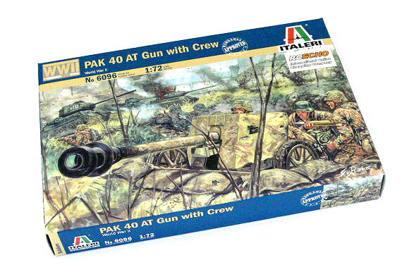 Italeri 6096 1/72 WWII German Pak 40 Anti-Tank Gun with Crew Model Kit