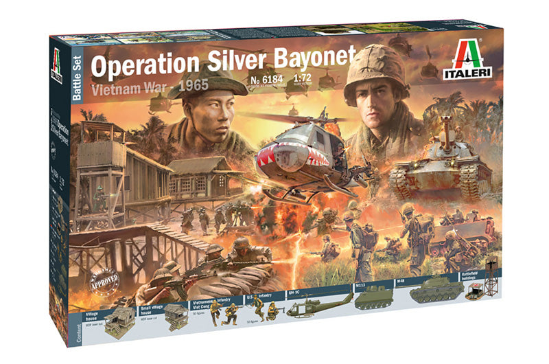 Italeri 6184 1/72 Operation Silver Bayonet (Vietnam War 1965) Battle Set Model Kit