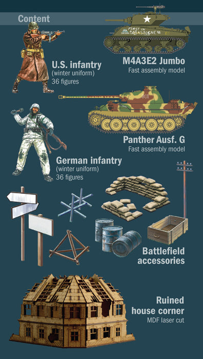 Italeri 6186 1/72 WWII Bastogne Siege Battle Set Model Kit