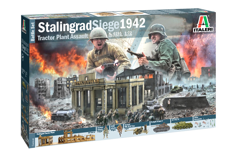 Italeri 6193 1/72 WWII Stalingrad Siege 1942: Tractor Plant Assault Model Kit