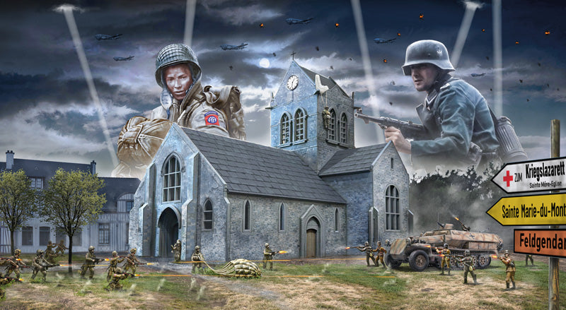 ITALERI 6199 1/72 Battle Set: Sainte-Mere-Eglise Normandy June 6th 1944 Model Kit