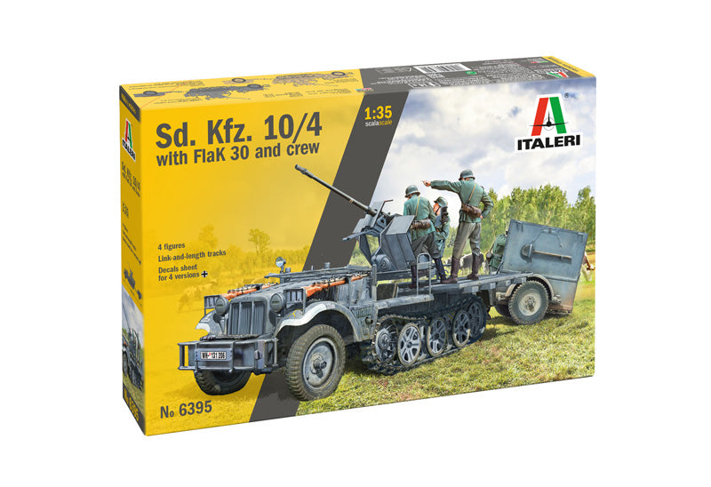 Italeri 6395 1/35 Sd. Kfz. 10/4 with FlaK 30 and Crew Model Kit