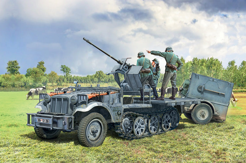 Italeri 6395 1/35 Sd. Kfz. 10/4 with FlaK 30 and Crew Model Kit