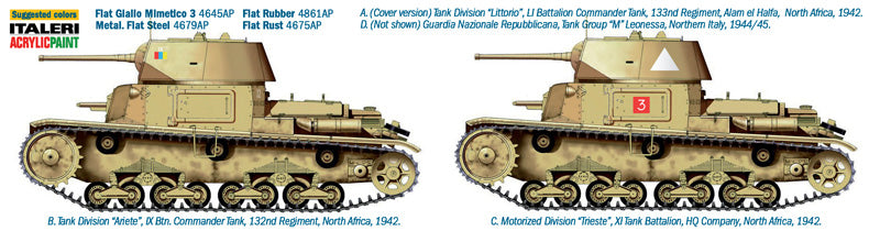 Italeri 6543 1/35 Carro Armato M14/41 I Serie with Italian Infantry Model Kit
