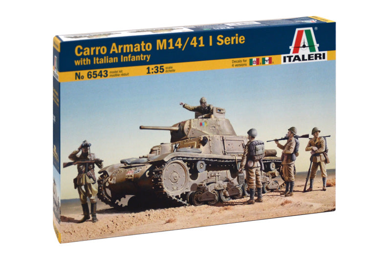Italeri 6543 1/35 Carro Armato M14/41 I Serie with Italian Infantry Model Kit
