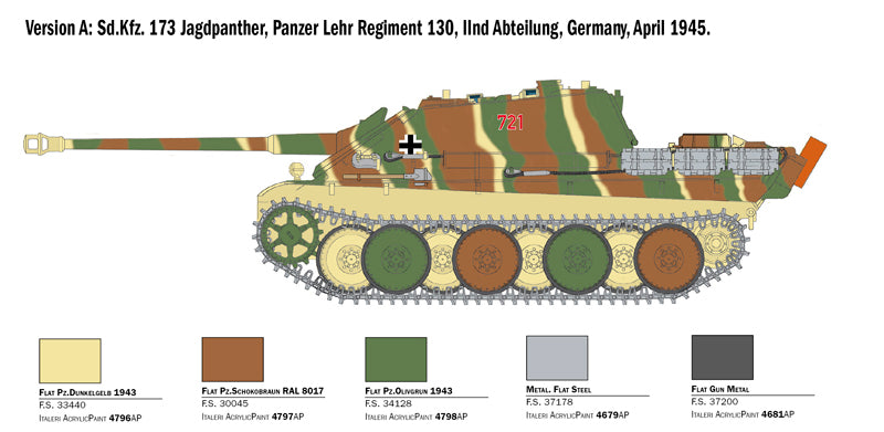 Italeri 6564 1/35 Sd.Kfz.173 Jagdpanther with Winter Crew Model Kit