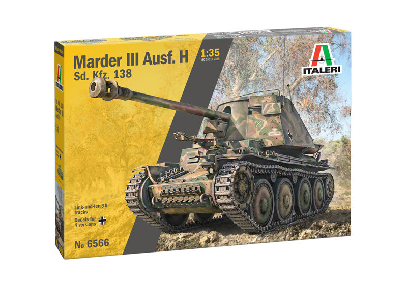 Italeri 6566 1/35 Sd.Kfz.138 Marder III Ausf.H Model Kit