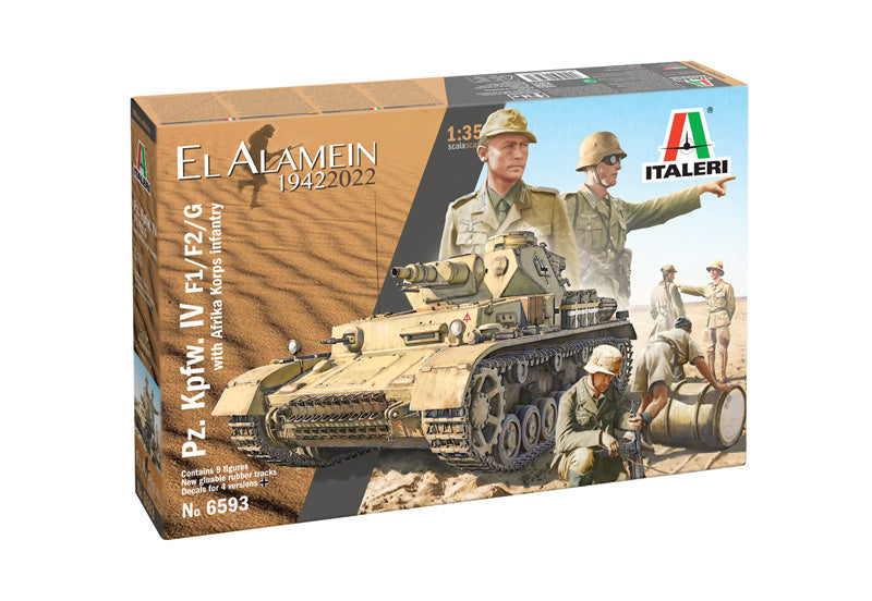 Italeri 6593 1/35 Pz.IV F1/F2/G with Africa Korps 80th Model Kit