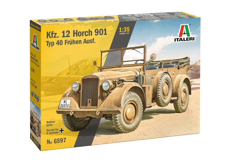 ITALERI 6597 1/35 German Kfz.12 Horch 901 Typ 40 Fruhe Ausf. Model Kit
