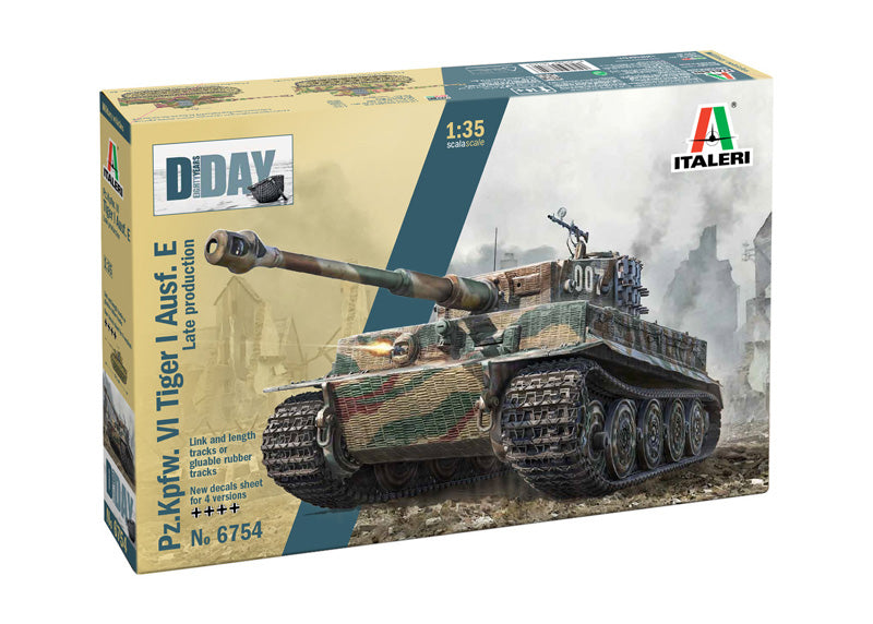 Italeri 6754 1/35 Tiger I Ausf.E Late Production 80th Anniversary D Day Model Kit