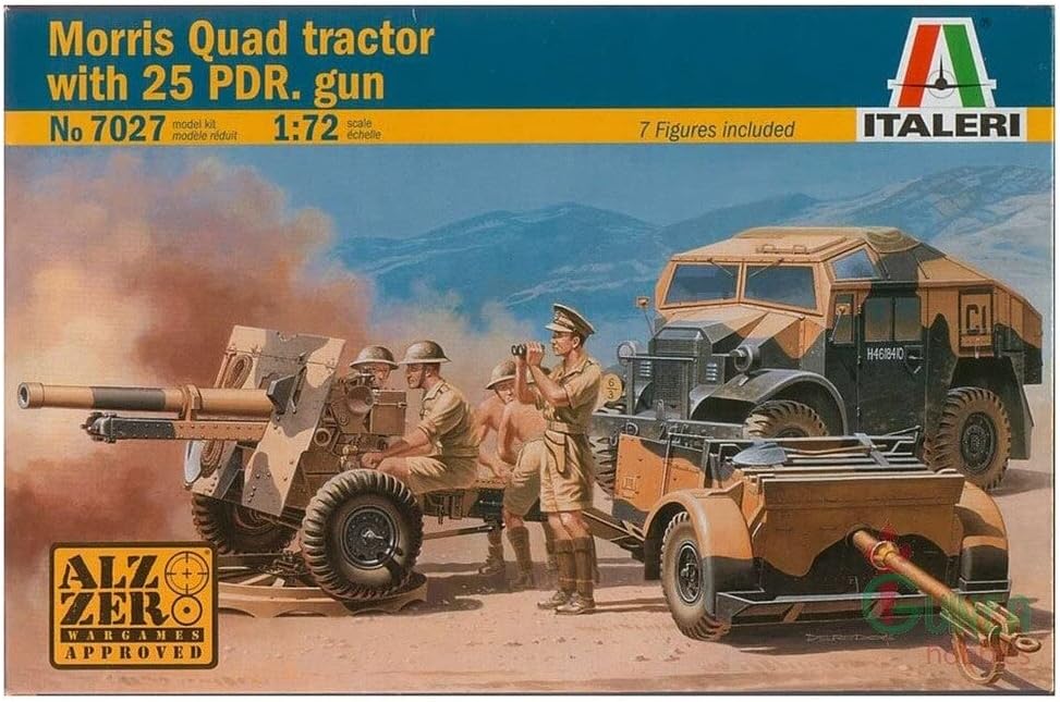 Italeri 7027 1/72 Morris Quad Tract with Servants Model Kit