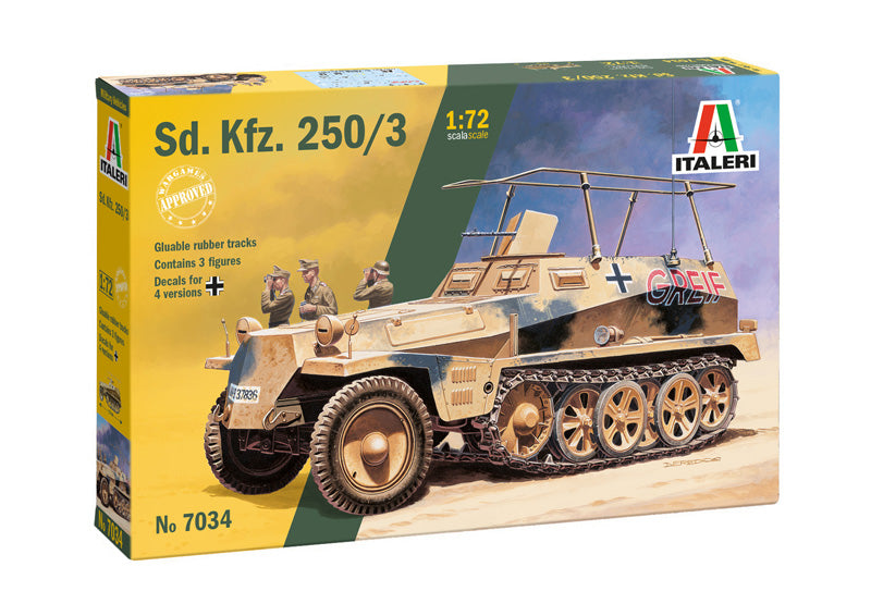 ITALERI 7034 1/72 German Sd.Kfz. 250/3 with 3  Figures Model Kit