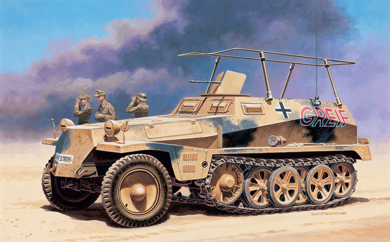 ITALERI 7034 1/72 German Sd.Kfz. 250/3 with 3  Figures Model Kit