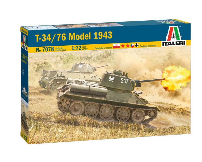 Italeri 7078 1/72 T-34/76 Model 1943 Model Kit