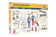 ITALERI 720 1/24 Truck Accessories with 3 Figures Model Kit