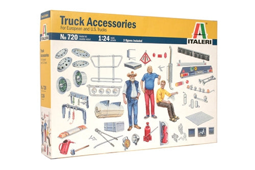 ITALERI 720 1/24 Truck Accessories with 3 Figures Model Kit