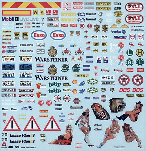ITALERI 720 1/24 Truck Accessories with 3 Figures Model Kit