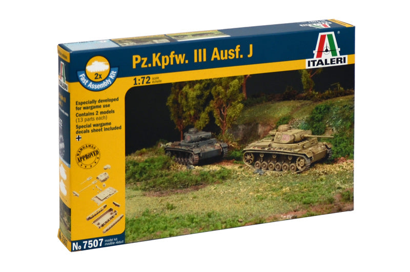 Italeri 7507 1/72 PzKpfw.III Ausf.J Model Kit