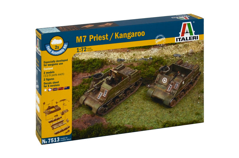 Italeri 7513 1/72 M7 Priest 105mm/Kangaroo Model Kit
