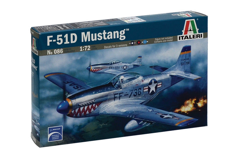 Italeri 86 1/72 F-51D Mustang Fighter Model Kit