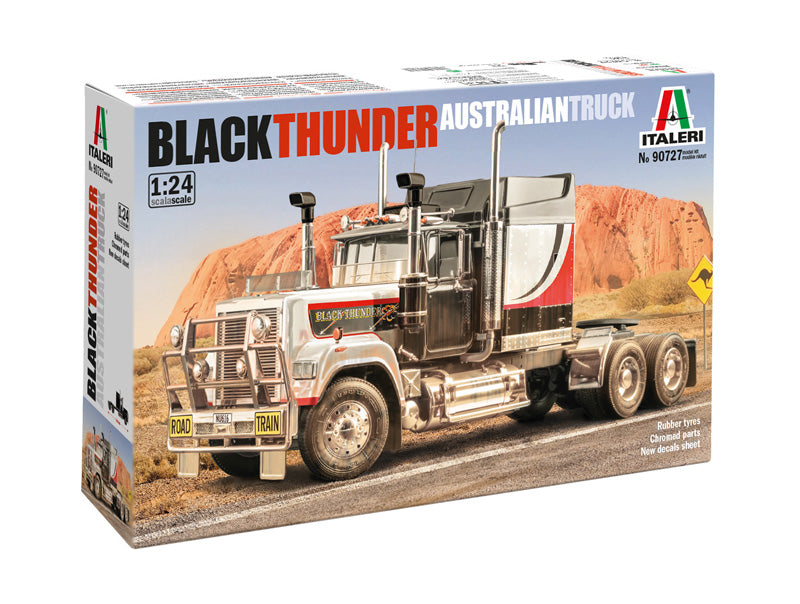 Italeri 90727 1/24 Black Thunder Australian Road Train Mack Truck Model Kit