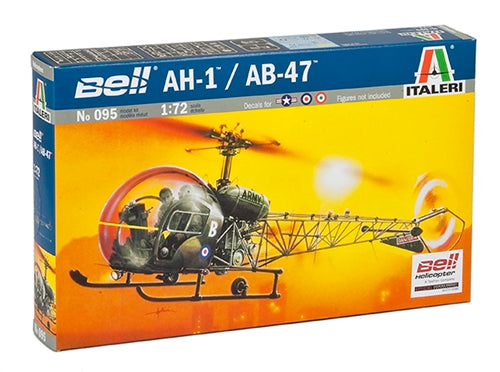 Italeri 95 1/72 Bell AH-1 / AB-47 Helicopter Model Kit