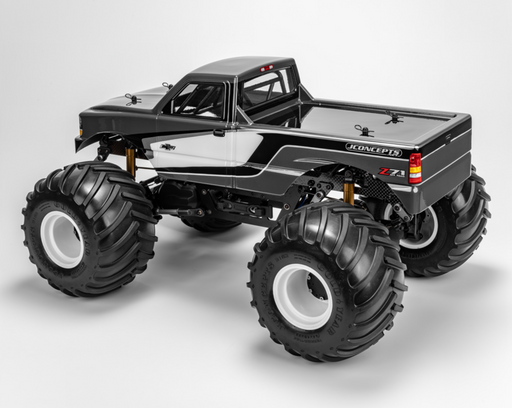J Concepts 0693 1/10 2001 Chevy Silverado 1500 Single Cab Clear Monster Truck Body for 13" Wheelbase