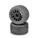 J Concepts 3056-3040 G-Locs Yellow Compound  Tires Mounted on Black 2.8" Wheels 1 Pair (2WD Rear)