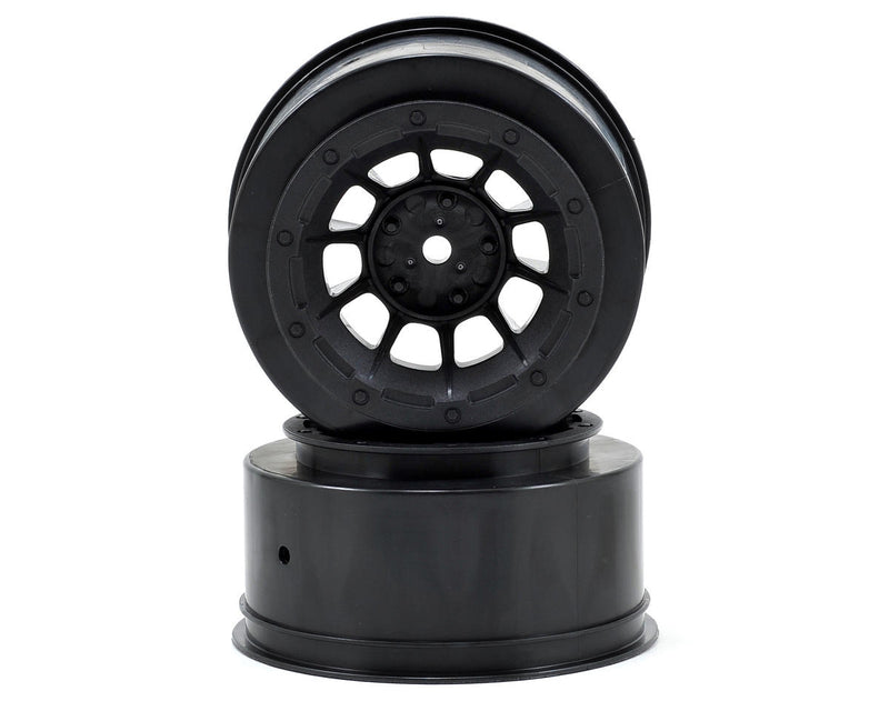 J Concepts 3350B Black Hazard 2.2/3.0" 2WD Slash Front Wheels Hex 1 Pair